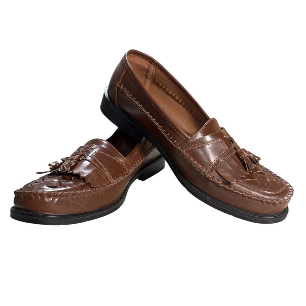 Deer Stags Herman Brown Tassel Kiltie Woven Loafers Memory Foam Men’s Size 13M
